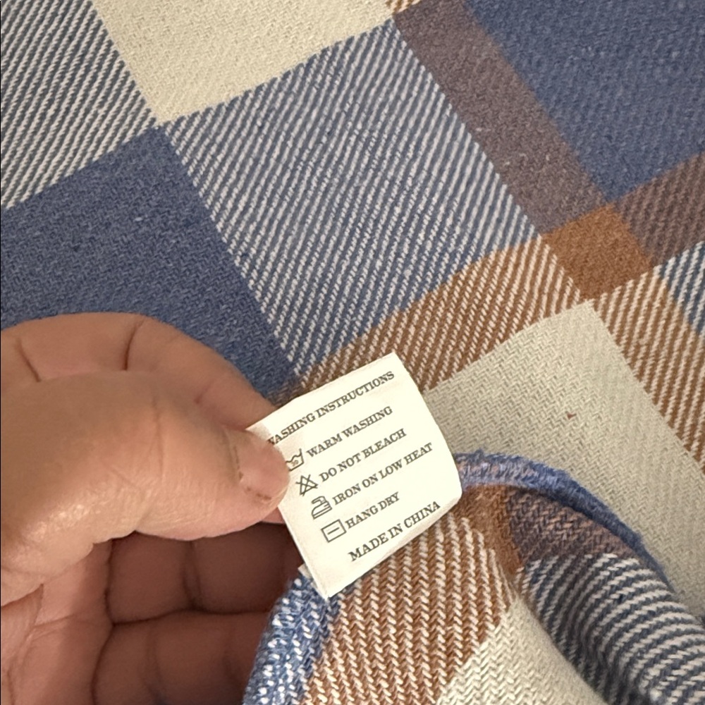 Fantaslook Blue and White Plaid Shirt - Picture 6 of 6